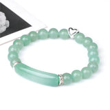 Aventurine Reiki Healing Stone Bracelet with Bar Charms