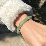 Aventurine Reiki Healing Stone Bracelet with Bar Charms