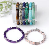 Aventurine Reiki Healing Stone Bracelet with Bar Charms