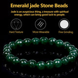 Green Emerald Jade Beads Bracelet Men Women Health Protection