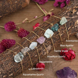 Natural Stone Bracelet Irregular Fluorite Amethyst Citrine Reiki Healing