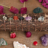 Natural Stone Bracelet Irregular Fluorite Amethyst Citrine Reiki Healing