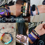 Natural Stone Bracelet Men 8MM Beads Chakra Healing Yoga Buddha Jewelry