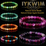 Orange Agates Beads Bracelet Men Women Magnetic Health Protection