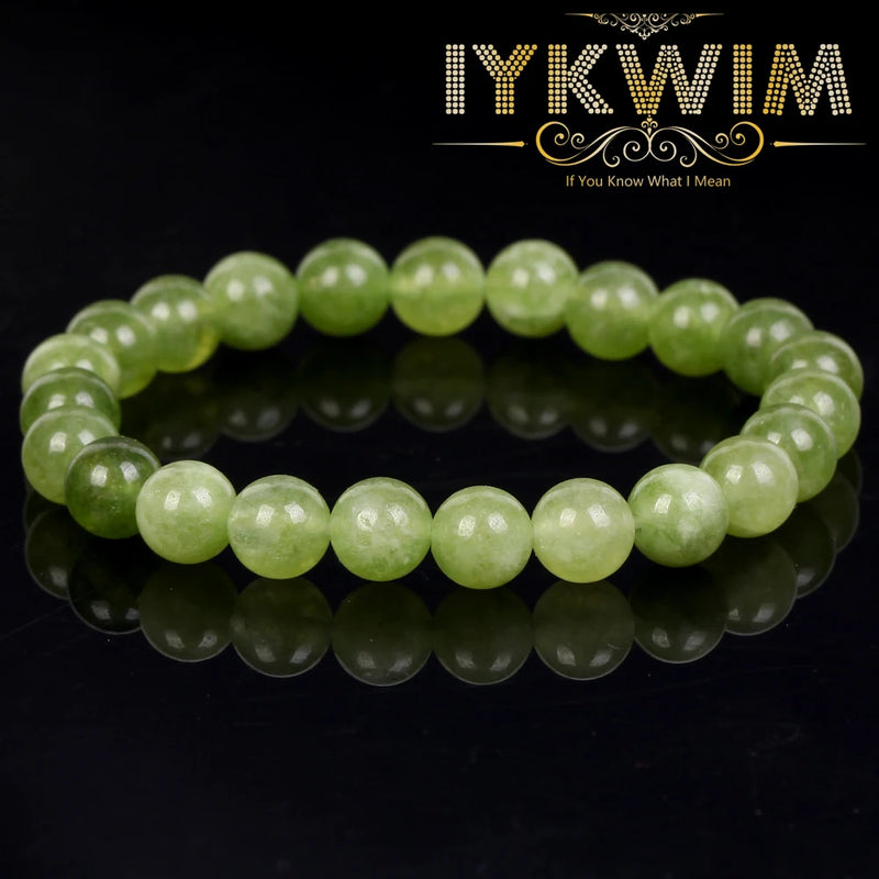 Peridot Jades Beads Bracelet Natural Stone Jewelry 6-10mm