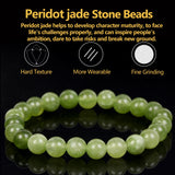 Peridot Jades Beads Bracelet Natural Stone Jewelry 6-10mm