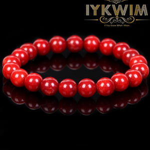Natural Stone Bracelet Red Coral Jades Beads Jewelry Men Women Magnetic Health