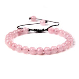 Natural Stone Bracelet Rose Pink Quartzs Agate Tiger Eye Amethysts Bracelet