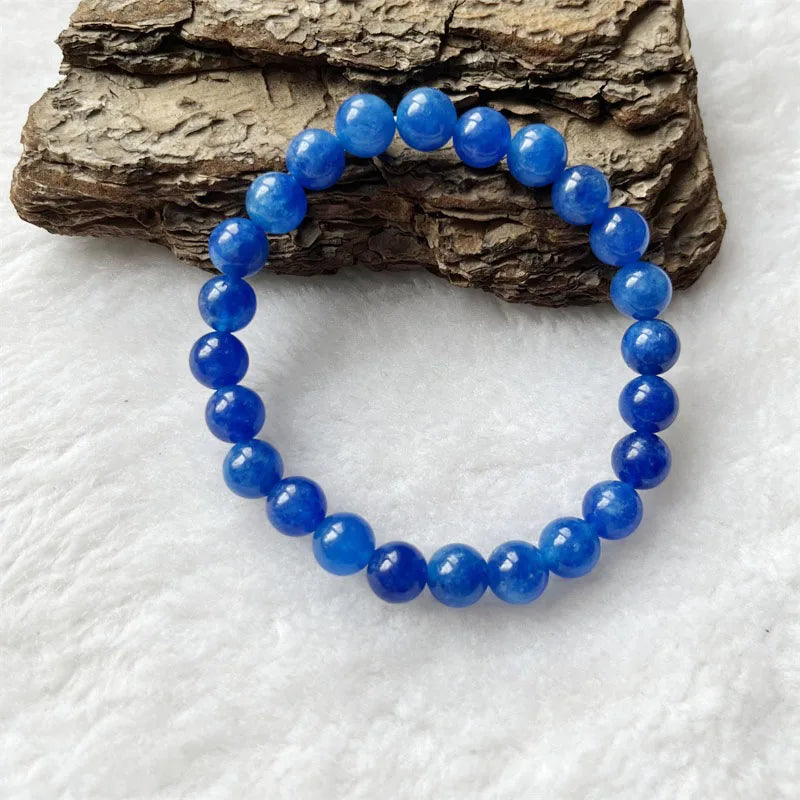 Sapphire Crystal Beads Bracelet Magnetic Health Protection Elastic Thread 8mm