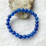 Sapphire Crystal Beads Bracelet Magnetic Health Protection Elastic Thread 8mm