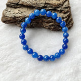 Sapphire Crystal Beads Bracelet Magnetic Health Protection Elastic Thread 8mm