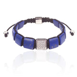 Square Lapis Lazuli Turquoises Beads Macrame Bracelet