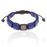 Square Lapis Lazuli Turquoises Beads Macrame Bracelet