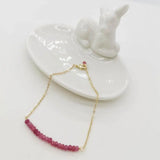 Natural Stone Bracelet with 14K Filled Chains