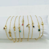 Natural Stone Bracelet with 14K Filled Chains