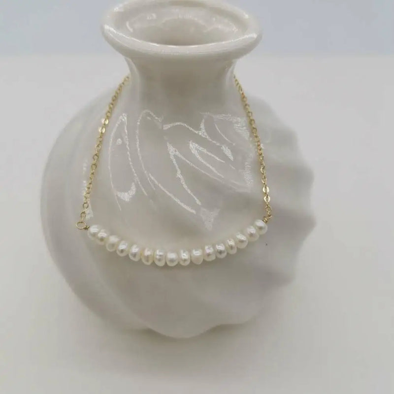 Natural Stone Bracelet with 14K Filled Chains