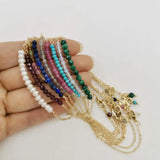 Natural Stone Bracelet with 14K Filled Chains