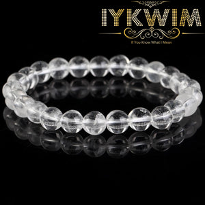 Clear Quartzs Natural Stone Bracelet Magnetic Health Protection 6-8mm