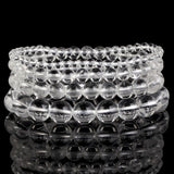 Clear Quartzs Natural Stone Bracelet Magnetic Health Protection 6-8mm