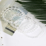 Clear Quartzs Natural Stone Bracelet Magnetic Health Protection 6-8mm