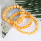 Natural Stone Bracelet Yellow Ambers Jades Beads Jewelry Gift Men