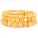 Natural Stone Bracelet Yellow Ambers Jades Beads Jewelry Gift Men