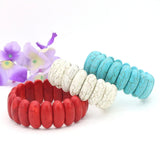 Turquoise Stone Bracelet for Women - Beaded Yoga National Style Jewelry