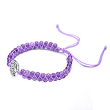 Natural Stone Yoga Wrap Bracelet Amethyst Tree of Life Charm