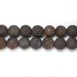 Natural Stone Bronze Beads Round Cinnamon Spacer Bead for Jewelry Making