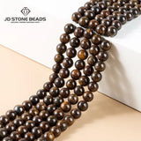 Natural Stone Bronze Beads Round Cinnamon Spacer Bead for Jewelry Making