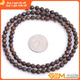 Bronzite Jaspers Faceted Round Bead 15 Inch Strand 8mm