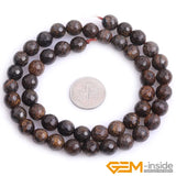 Bronzite Jaspers Faceted Round Bead 15 Inch Strand 8mm