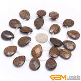 Bronzite Jaspers Teardrop Top-Drilled Bead 15 Inch