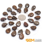 Bronzite Jaspers Teardrop Top-Drilled Bead 15 Inch