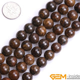 Natural Bronzite Jaspers Round Beads 15 inch Strand 6mm 8mm