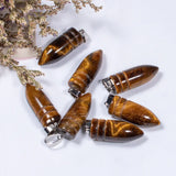 Natural Stone Bullet Shape Charms Pendants For Jewelry Making
