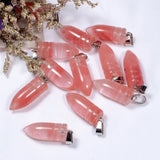 Natural Stone Bullet Shape Charms Pendants For Jewelry Making