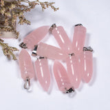Natural Stone Bullet Shape Charms Pendants For Jewelry Making