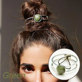 Natural Stone Bun Cuff Hair Accessory for Women