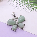 Butterfly Shape Pendant Aventurine Howlite Opal Pink Crystal Pendulum