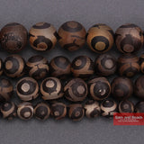 Carnelian Tibetan Dzi Football Beads Round Loose Beads 6/8/10mm