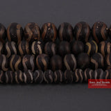 Carnelian Tibetan Dzi Football Beads Round Loose Beads 6/8/10mm