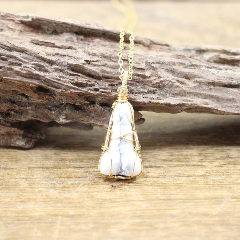 Stone Carved Phallus Pendant Chain,Wire Wrapped Crystal Mini Penis Necklace