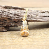 Stone Carved Phallus Pendant Chain,Wire Wrapped Crystal Mini Penis Necklace