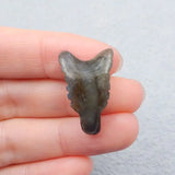 Labradorite Wolf Head Necklace Pendant 27x16x11mm