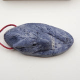 Natural Stone Carved Wolf Head Coral Pendant Bead