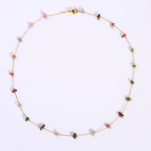 Natural Stone Chain Necklace Womens Stainless Steel Choker Jewelry