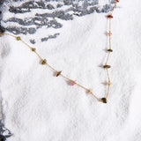 Natural Stone Chain Necklace Womens Stainless Steel Choker Jewelry