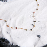 Natural Stone Chain Necklace Womens Stainless Steel Choker Jewelry