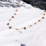 Natural Stone Chain Necklace Womens Stainless Steel Choker Jewelry